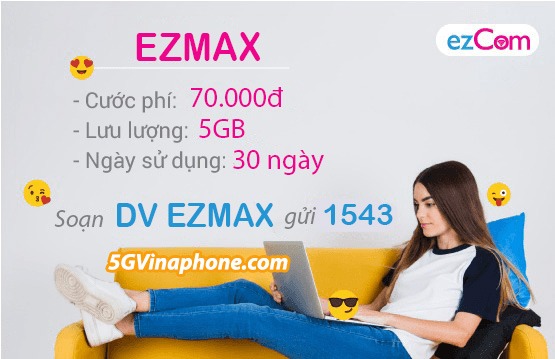 Hướng dẫn cách đăng ký gói cước eZmax Vinaphone