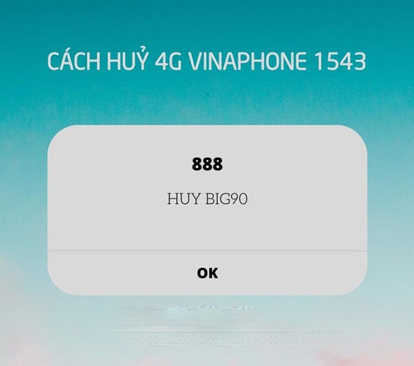 Hủy 4G Vinaphone 1543 với 3 cách đơn giản miễn phí